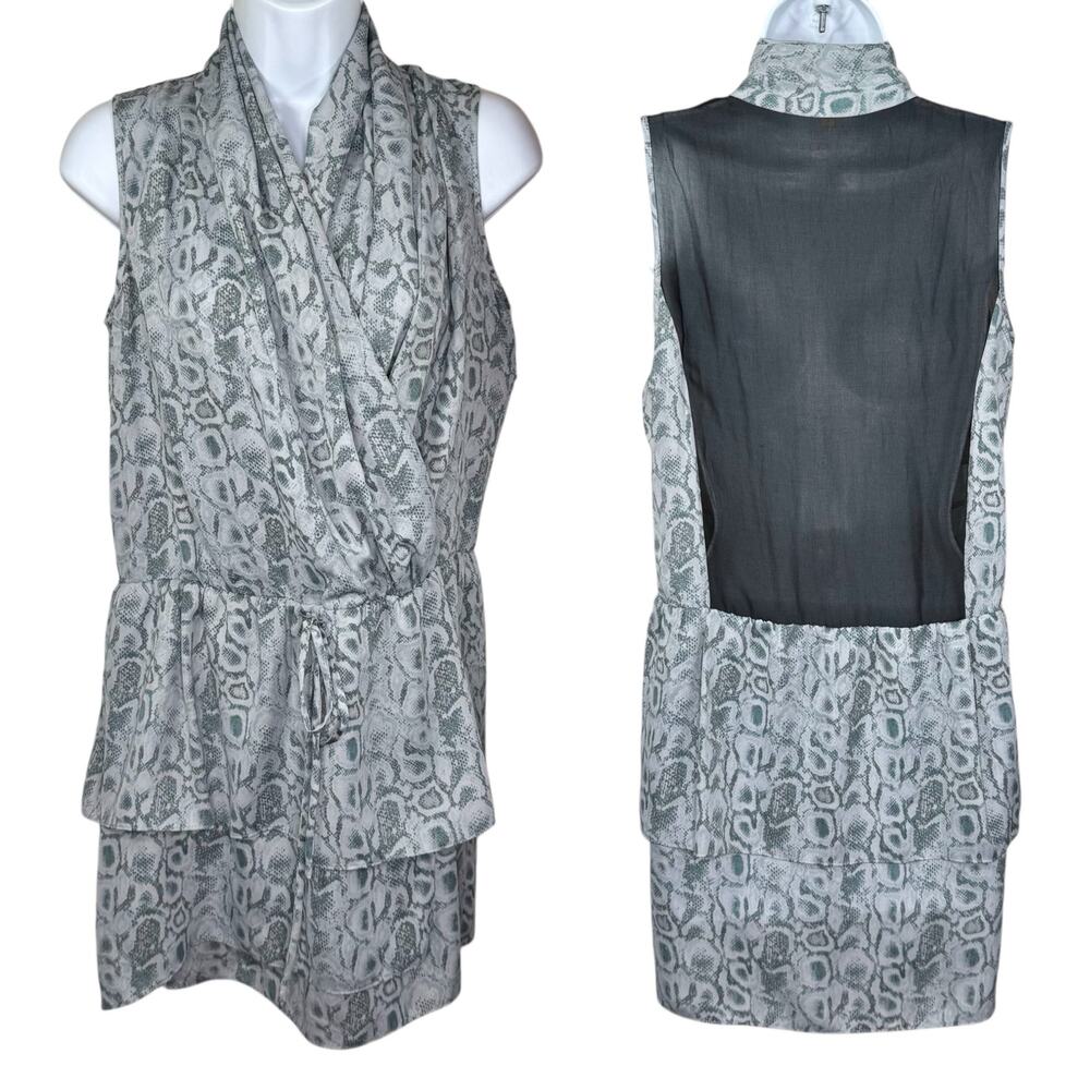 RACHEL Rachel Roy Snakeskin Sheer Back Mini Dress Small NWT